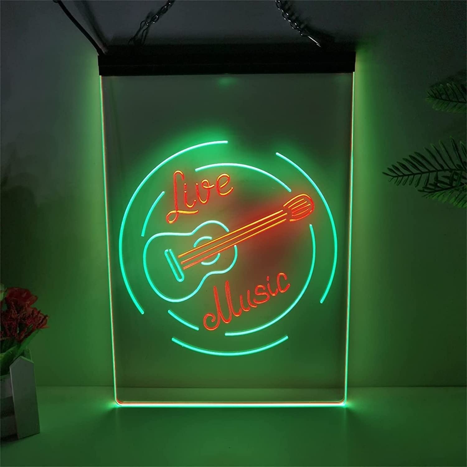 Amazon.co.jp : JSY ネオン ライブ音楽ギターバンド LED ネオンサイン